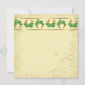 Shamrocks en Gold Irish Wedding Kaart (Achterkant)