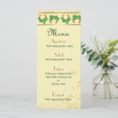 Shamrocks en Gold Irish Wedding Menu (Staand voorkant)