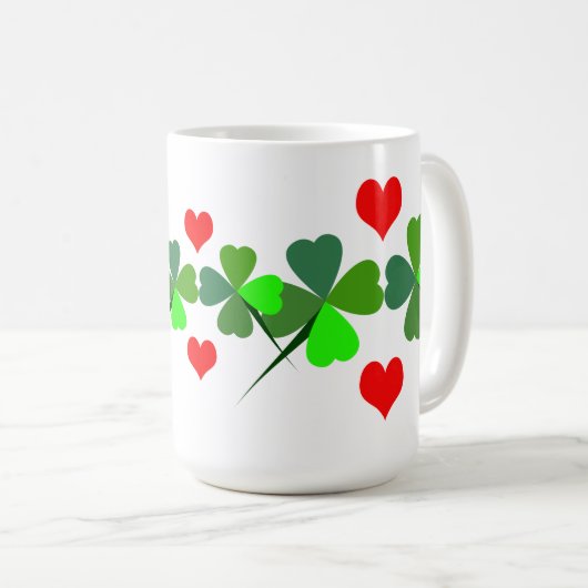 Shamrocks en Hearts Mok (Voorkant rechts)