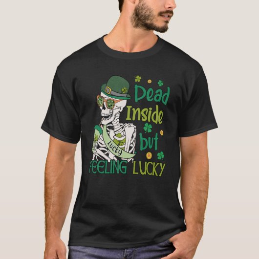 Shamrocks en Irish Beer Dead aan de binnenzijde, m T-shirt (Voorkant)