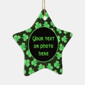 Shamrocks en Polka Dots Keramisch Ornament (Rechts)