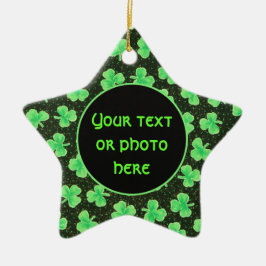 Shamrocks en Polka Dots Keramisch Ornament