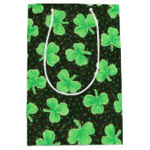 Shamrocks en Polka Dots Medium Cadeauzakje (Voorkant)