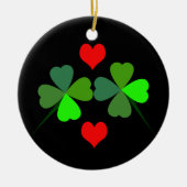 Shamrocks en Red Hearts Ornament (Voorkant)