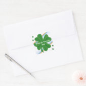 Shamrocks en regenboog vierkante Sticker (Envelop)