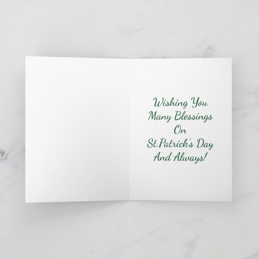 Shamrocks en Rozen Kaart (Binnen)