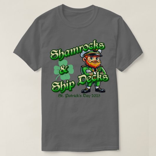 Shamrocks en scheepsdekken Cruise Draag St Patrick T-shirt (Design voorkant)
