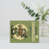 Shamrocks en Shenanigans St. Patrick's Day Briefkaart (Staand voorkant)