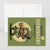 Shamrocks en Shenanigans St. Patrick's Day Briefkaart (Voorkant / Achterkant)