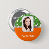 Shamrocks en sinaasappel ronde button 5,7 cm (Voorkant /achterkant)