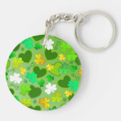 Shamrocks en St. Patrick's Day Hearts Sleutelhange Sleutelhanger (Achterkant)
