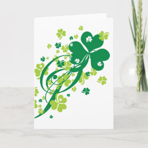 Shamrocks en Swirls Kaart