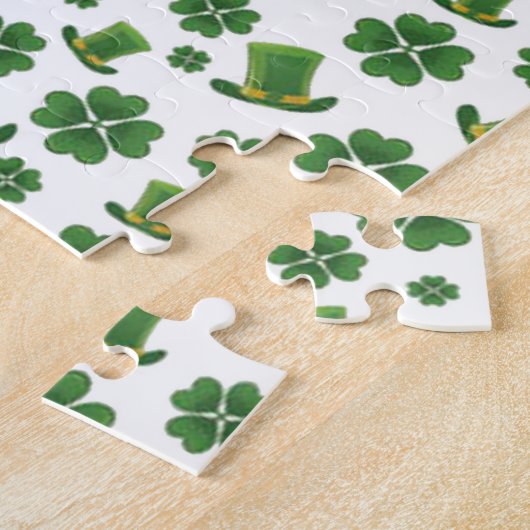 Shamrocks en Top Hats 3 Legpuzzel (Zijkant)