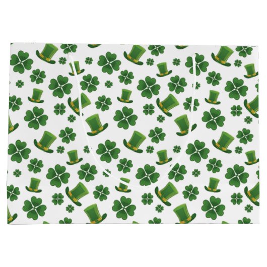 Shamrocks en Top Hats Large Cadeautasje (Achterkant)