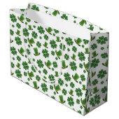 Shamrocks en Top Hats Large Cadeautasje (Achterkant Gekanteld)