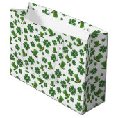 Shamrocks en Top Hats Large Cadeautasje (Voorkant Gekanteld)