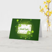 Shamrocks en veel geluk - Kaart (Gele Bloem)
