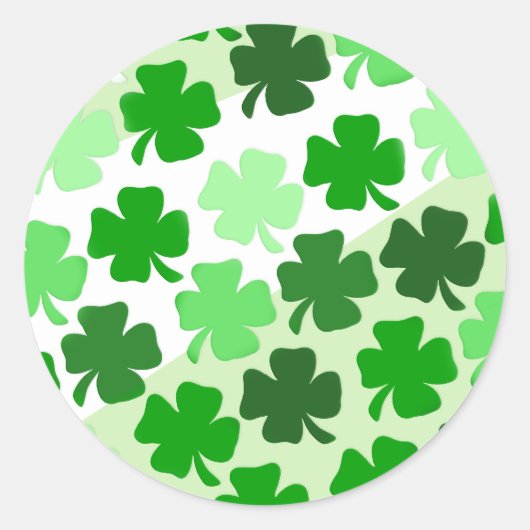 Shamrocks Envelope Seals - Groen Ronde Sticker (Voorkant)