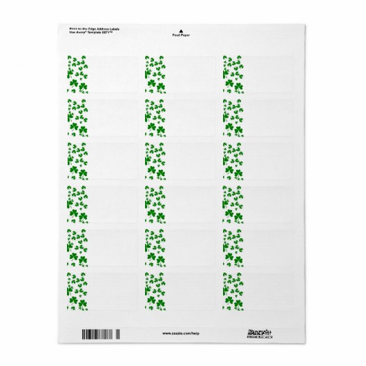 Shamrocks Etiket (Full Sheet)