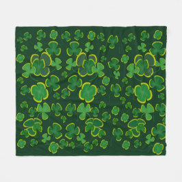 Shamrocks Fleece Blanket Deken