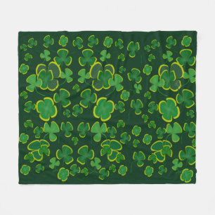 Shamrocks Fleece Blanket Deken