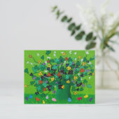 Shamrocks, Flowers en Chicken Briefkaart (Staand voorkant)