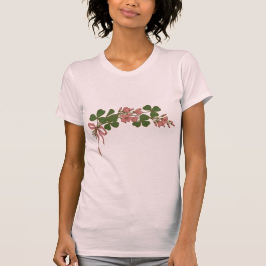 Shamrocks & Flowers St. Patrick's Day T-shirt (Voorkant)