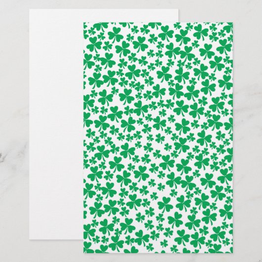 Shamrocks for St Patrick's Day Briefpapier (Voorkant / Achterkant)