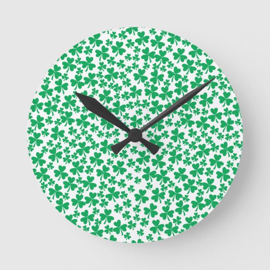 Shamrocks for St Patrick's Day Ronde Klok (Voorkant)