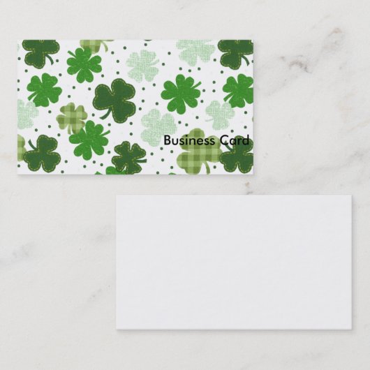 Shamrocks Galore- St. Patricks Dag Visitekaartje (Voorkant / Achterkant)