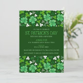 Shamrocks Galore St. Patrick's Day Party Invite (Staand voorkant)