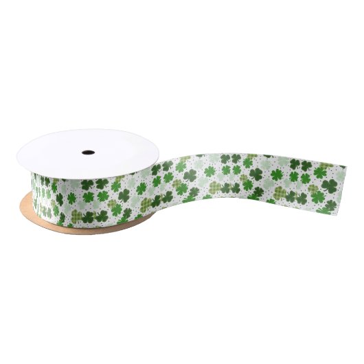 Shamrocks Galore- St. Patricks Day Satijnen Lint (Spoel)