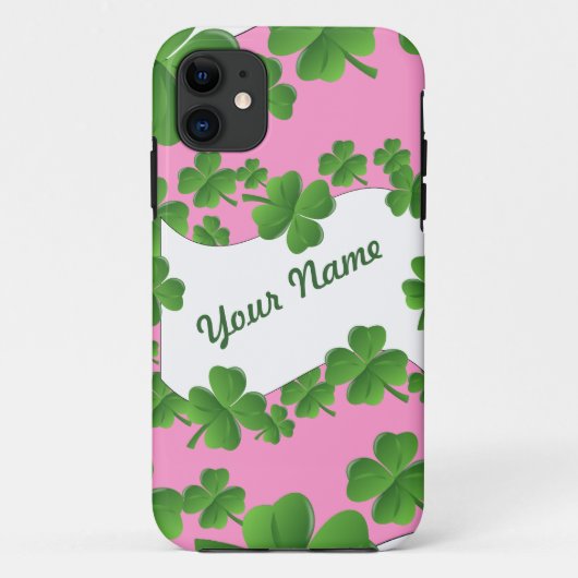 Shamrocks gepersonaliseerd Case-Mate iPhone case (Achterkant)