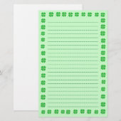 Shamrocks, getrimd in gouden, geblindeerde banketb briefpapier (Voorkant / Achterkant)