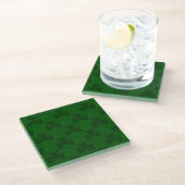 Shamrocks Glazen Onderzetter (Schuin)