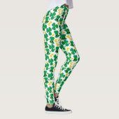Shamrocks Gold Coins Leprechaun Pet Pattern Leggings (Rechts)