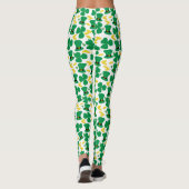 Shamrocks Gold Coins Leprechaun Pet Pattern Leggings (Achterkant)