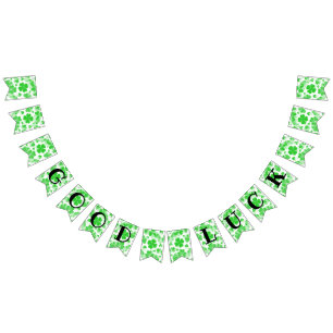 Shamrocks GOOD LUCK - Naadloos patroon 2a Vlaggetjes