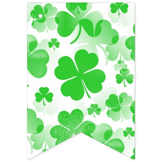 Shamrocks GOOD LUCK - Naadloos patroon 2a Vlaggetjes (Tweede vlag)