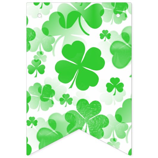 Shamrocks GOOD LUCK - Naadloos patroon 2a Vlaggetjes (Eerste vlag)