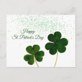Shamrocks Green Confetti St Patricks Day Feestdagenkaart (Voorkant)
