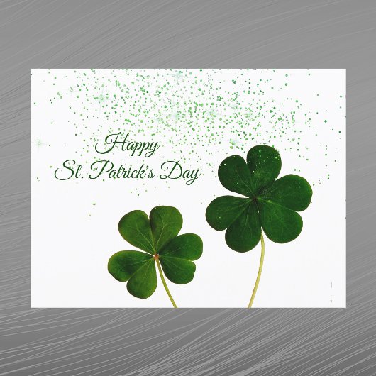 Shamrocks Green Confetti St Patricks Day Feestdagenkaart
