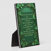 Shamrocks Green May the Road Rise Irish Blessing  Fotoplaat (Zijkant)