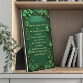 Shamrocks Green May the Road Rise Irish Blessing  Fotoplaat