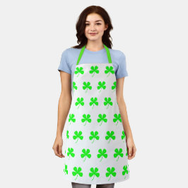 Shamrocks Green St. Patricks All-Over Print Schort