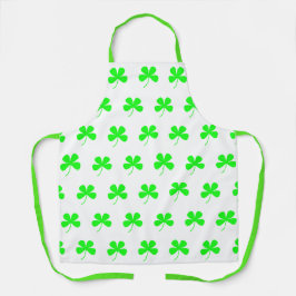 Shamrocks Green St. Patricks All-Over Print Schort