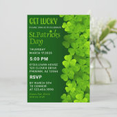 Shamrocks Green St. Patrick's Day Kaart (Staand voorkant)