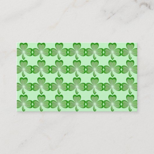 Shamrocks Green visitekaartje (Voorkant)