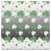 Shamrocks, groen en wit op gegraveerd veld stof (Close Up)