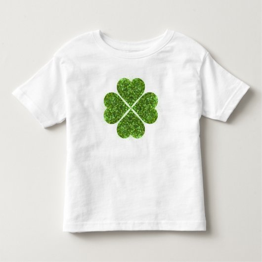 Shamrocks groen sprankelend vier blad klaver kinder shirts (Voorkant)